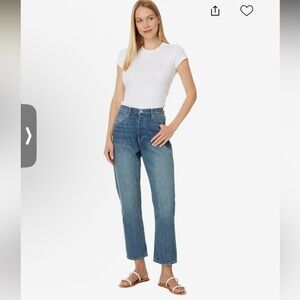 PAIGE Women’s Straight Leg Jeans in Medium Blue Wash